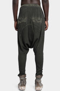 First Aid To The Injured | AW24 - Waffle cotton drop crotch sweatpants, Green