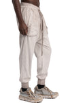 Thom Krom | SS26 - Cotton linen contrast drawstring pants,  Cold dye stone MST523