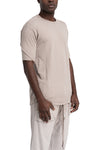 Thom Krom | SS26 - Crinkled double layer t-shirt, Stone MTS921