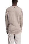 Thom Krom | SS26 - Crinkled double layer long sleeve tee, Stone MTS922