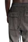 Thom Krom | SS26 - Cotton linen contrast drawstring pants, Cold dye grey MST523