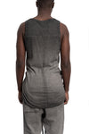 Thom Krom | SS26 - Ribbed cotton tank top, Cold dye grey MTS947