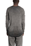 Thom Krom | SS26 - Contrast long sleeve tee, Cold dye grey MTS941
