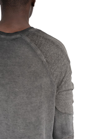 Thom Krom | SS26 - Contrast long sleeve tee, Cold dye grey MTS941