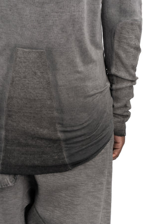Thom Krom | SS26 - Contrast long sleeve tee, Cold dye grey MTS941