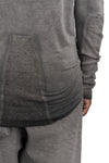 Thom Krom | SS26 - Contrast long sleeve tee, Cold dye grey MTS941