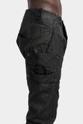 Lightweight cotton gauze pants, Smeared black