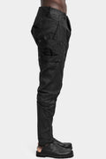 Lightweight cotton gauze pants, Smeared black