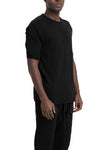 Thom Krom | SS26 - Crinkled double layer t-shirt, Black MTS921