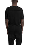 Thom Krom | SS26 - Crinkled double layer t-shirt, Black MTS921