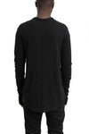 Thom Krom | SS26 - Linen long sleeve tee, Black MTS932