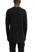 Thom Krom | SS26 - Linen long sleeve tee, Black MTS932
