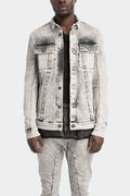 External seams denim jacket, Dirt white