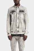 External seams denim jacket, Blached