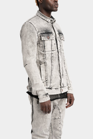 Masnada | SS25 - External seams denim jacket, Dirt white