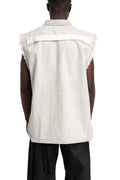 Sleeveless Tommy Overshirt, Milk Wash Denim DMW