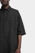 Cotton poplin short sleeve shirt