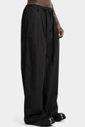 Wide pleated poplin pants