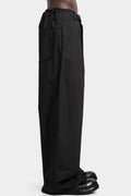 Wide pleated poplin pants