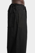 Wide pleated poplin pants