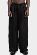 Wide pleated linen pants