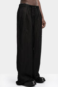 Wide pleated linen pants