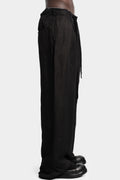 Wide pleated linen pants