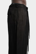 Wide pleated linen pants