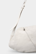 Large crossbody leather bag, Pearl