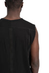 69 By Isaac Sellam | SS26 - Contrast cotton tank top, Black BARDEUR