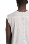 69 By Isaac Sellam | SS26 - Contrast cotton tank top, Alu BARDEUR