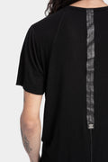 Staple spine detail cashmere blend t-shirt, Noire