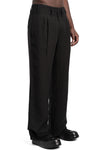 SAN263-1 | SS26 - Layered Hem Linen Trousers, SS26-0404-BK