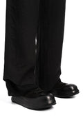 SAN263-1 | SS26 - Layered Hem Linen Trousers, SS26-0404-BK
