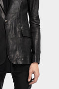 Single button leather blazer