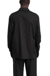 SAN263-1 | SS26 - Asymmetrical Panel Shirt, SS26-0504-BK