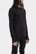 69 by Isaac Sellam | AW24 - Semi Raglan long sleeve T-Shirt, Black