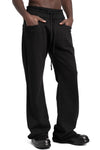 SAN263-1 | SS26 - Layered Hem Sweatpants, Black SS26-0607-BL