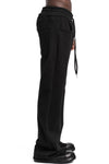 SAN263-1 | SS26 - Layered Hem Sweatpants, Black SS26-0607-BL