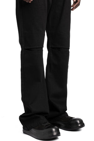 SAN263-1 | SS26 - Slit Knee Jeans,  SS26-0403-BK