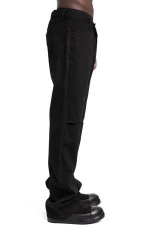 SAN263-1 | SS26 - Slit Knee Jeans,  SS26-0403-BK