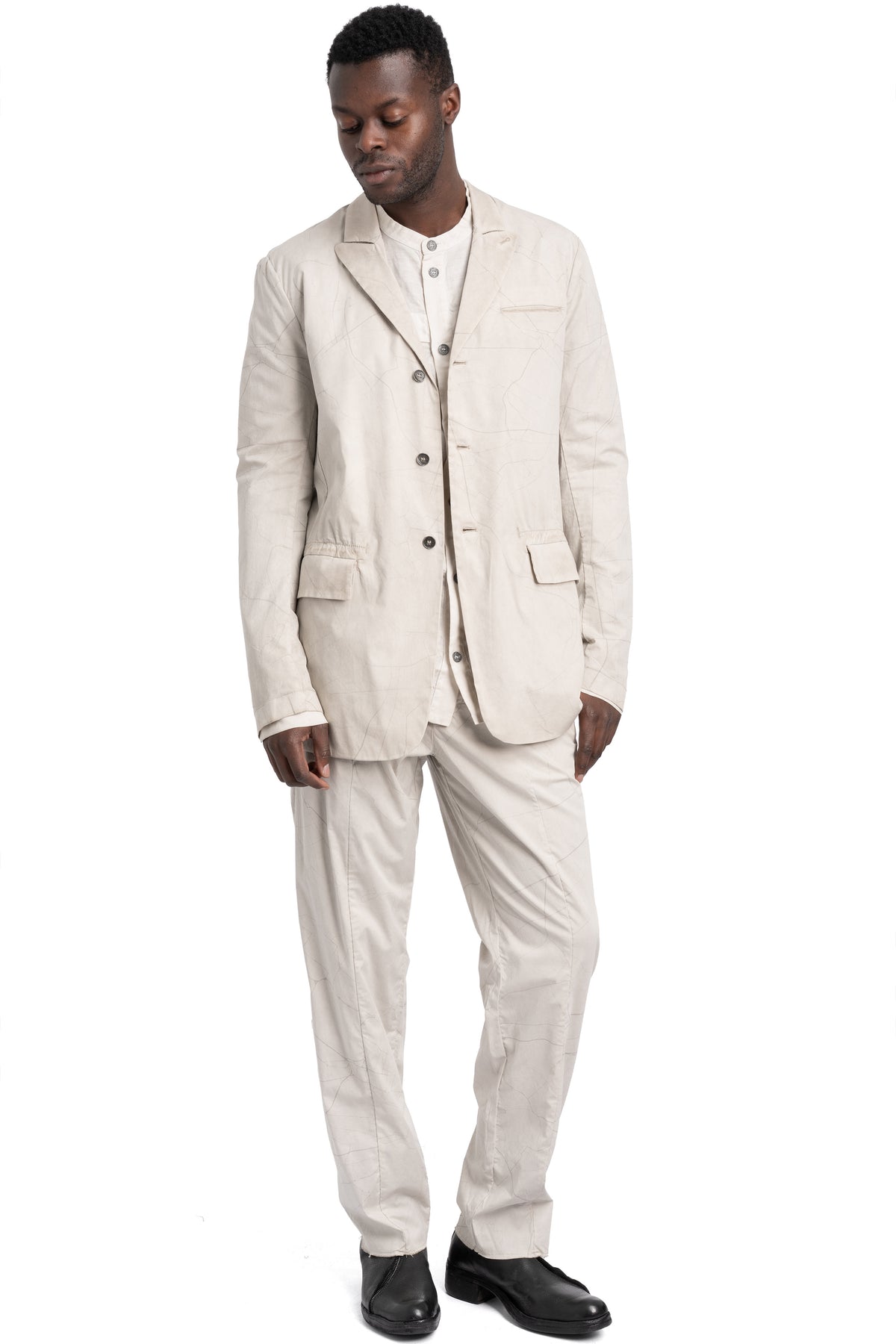 Masnada | SS26 - Single Back Vent Jacket, Off White M3680