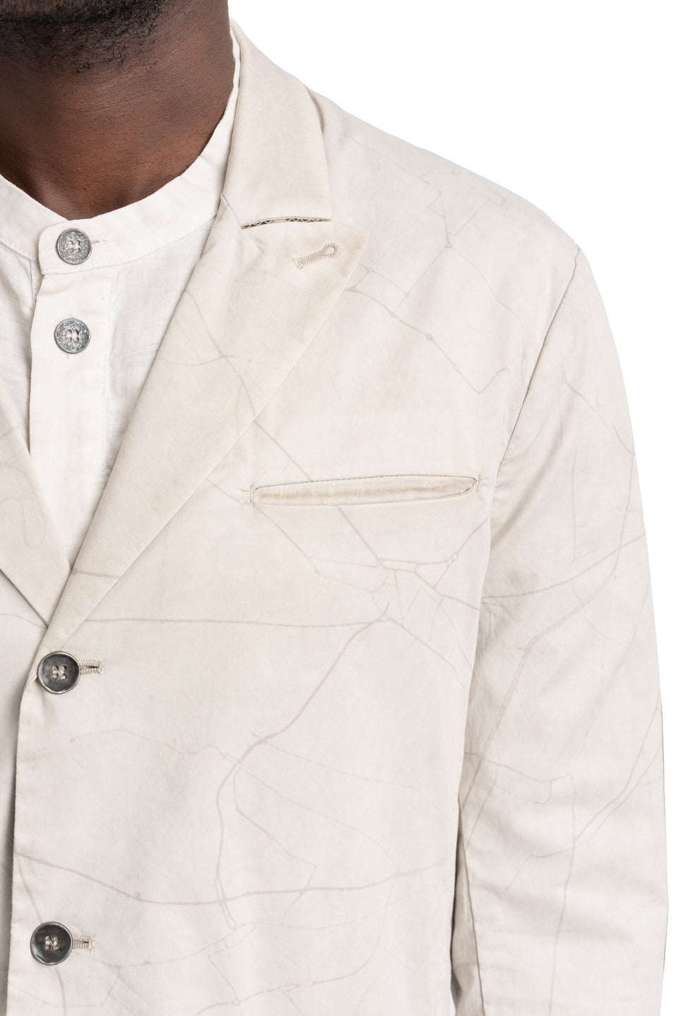 Single Back Vent Jacket, Off White