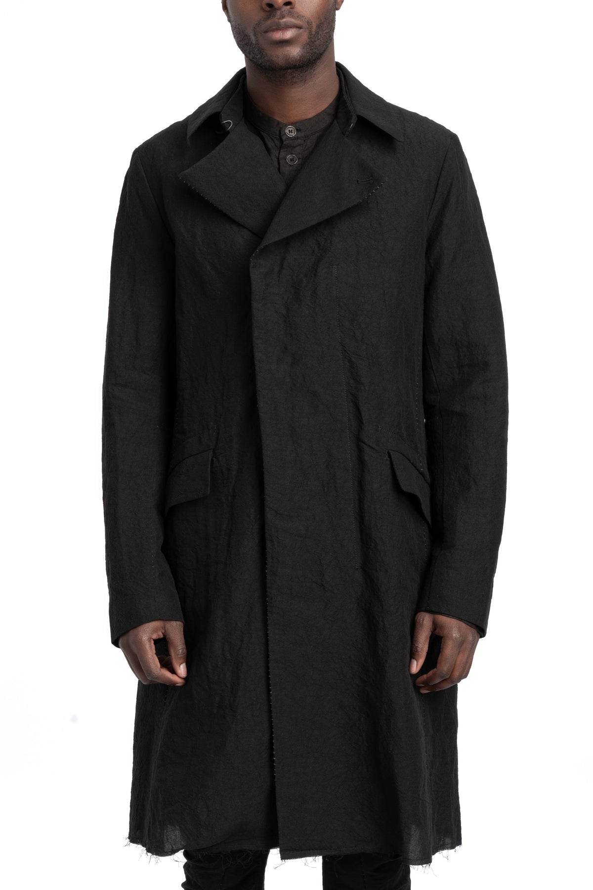 Masnada | SS26 - Crunchy Linen Double Breasted Trenchcoat, M3600