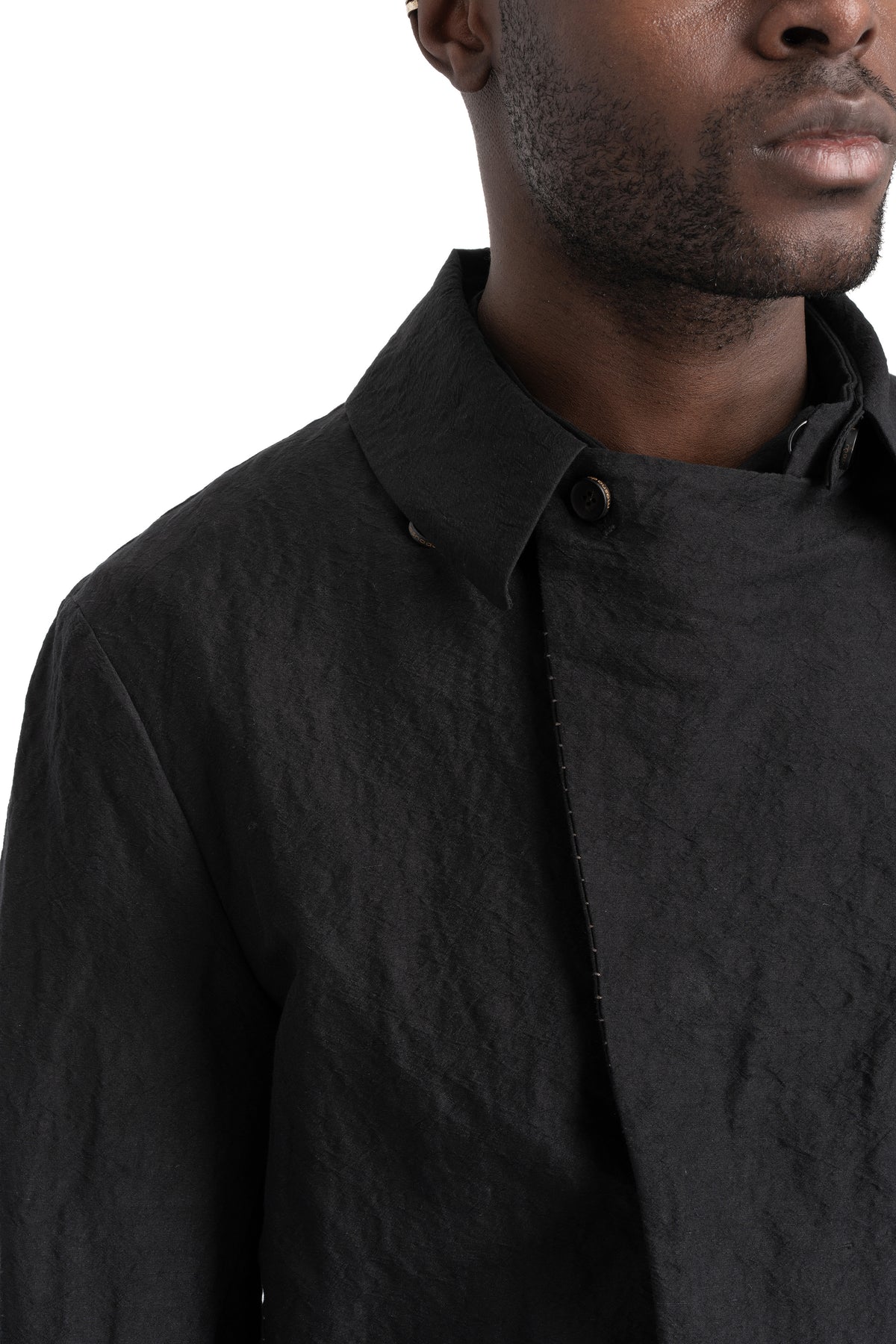 Masnada | SS26 - Crunchy Linen Double Breasted Trenchcoat, M3600