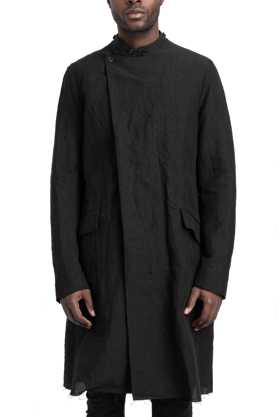 Crunchy Linen Double Breasted Trenchcoat