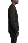 Masnada | SS26 - Woven Ramie Pleated Shirt, Black M3675