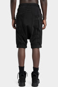 P34 - Drop crotch asymmetrical shorts