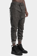 P4C - Asymmetrical fly baggy jeans, Carbon coated