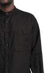 Y's by Yohji Yamamoto | SS26 - Linen pocket shirt, Black MK-B94